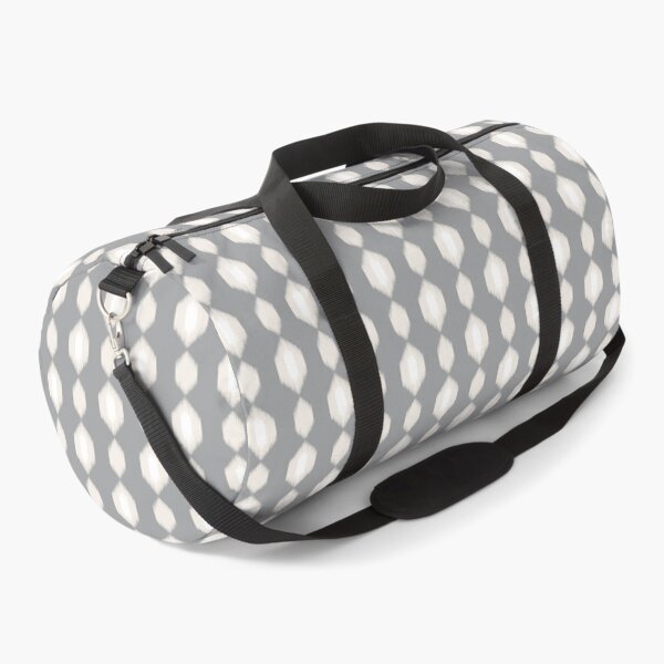 Item preview, Ikat Hex Flow in Pearl on Iron Gray designed and sold by colorofmagic.
