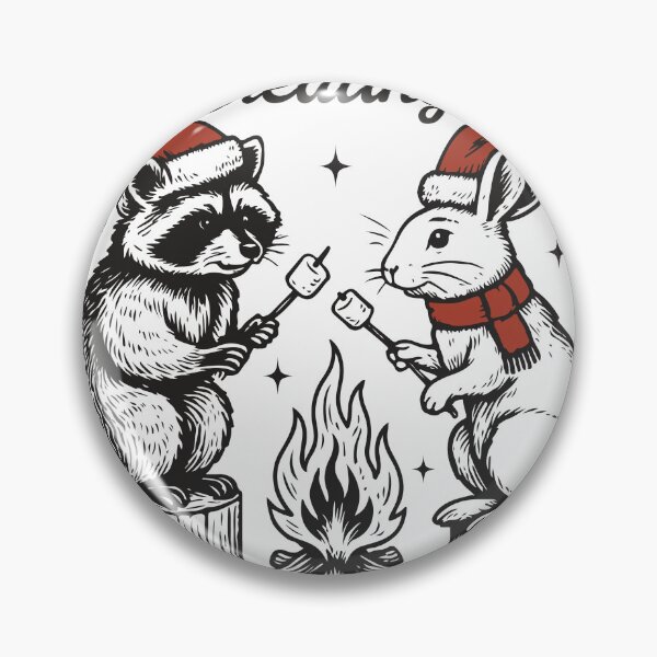 Item preview, Christmas Crew Campfire – Raccoon and Rabbit Winter Design designed and sold by Graphic Botique.