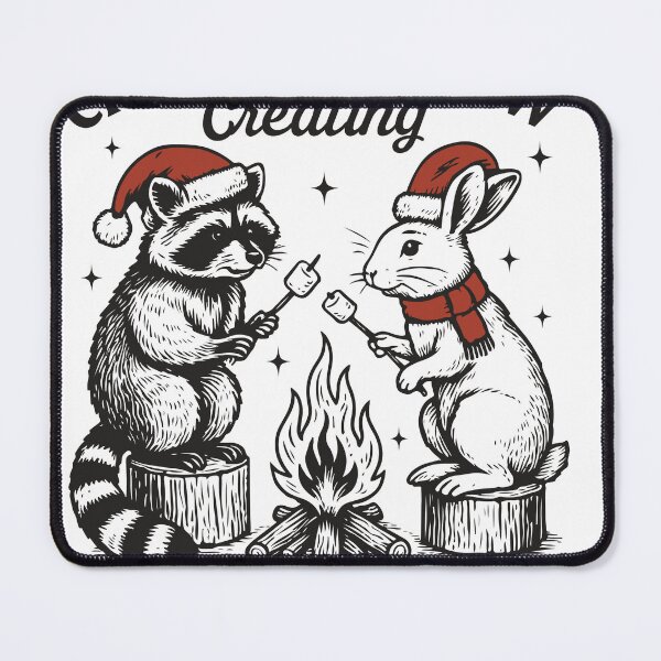Item preview, Christmas Crew Campfire – Raccoon and Rabbit Winter Design designed and sold by Graphic Botique.