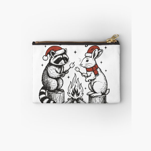 Item preview, Christmas Crew Campfire – Raccoon and Rabbit Winter Design designed and sold by Graphic Botique.