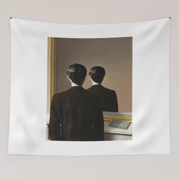 Item preview, Not to Be Reproduced (1937) – René Magritte | Surreal Mirror Illusion Masterpiece designed and sold by Art Outlaws.