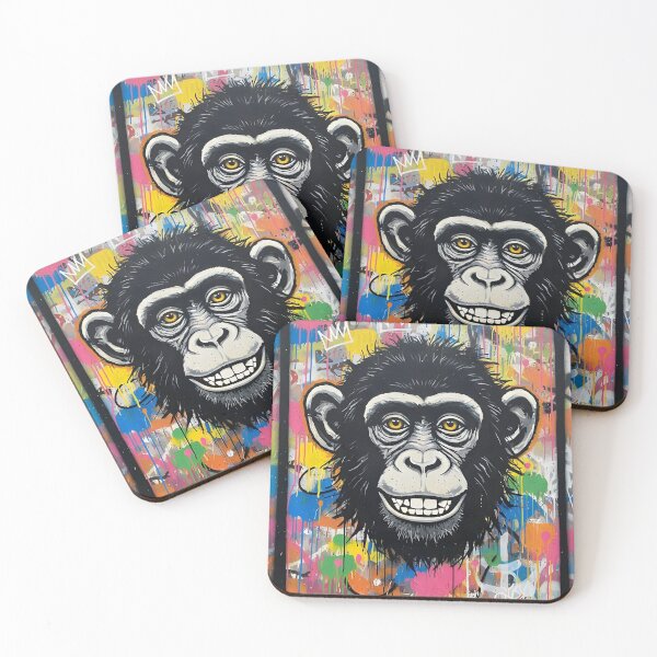 Item preview, A POP ART PAINTING OF A MONKEY designed and sold by infinitearte.