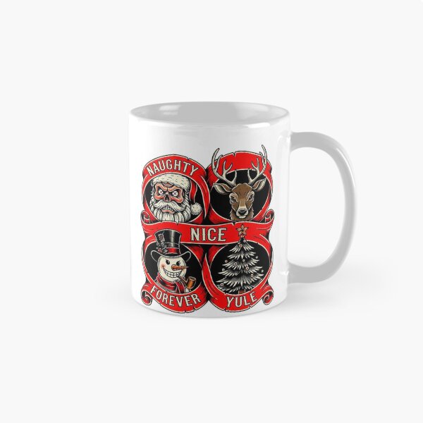 Item preview, Naughty Nice Christmas Skull Yule Design designed and sold by graphicnew.