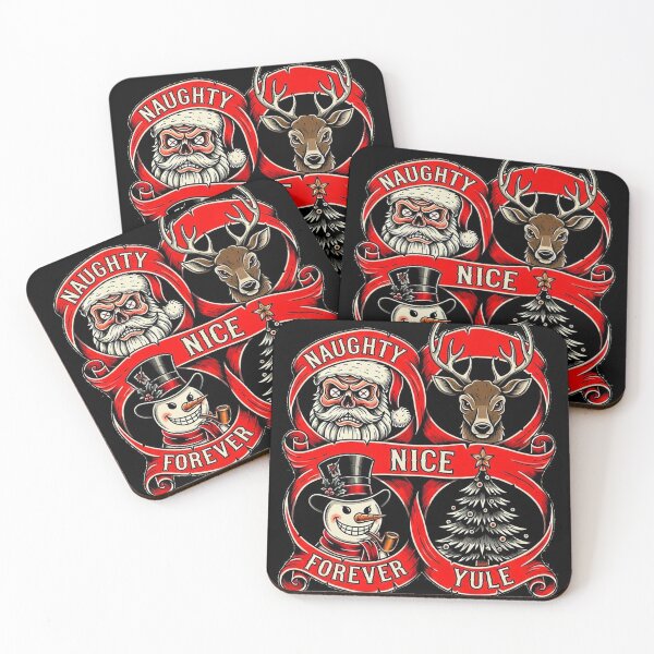 Item preview, Naughty Nice Christmas Skull Yule Design designed and sold by graphicnew.