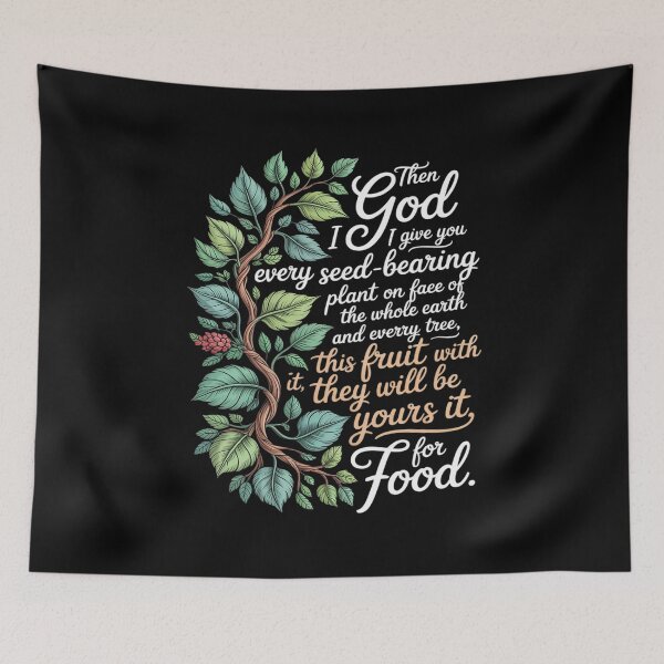 Item preview, Plant Based Diet Vegan Bible Verse designed and sold by CultureSpec.