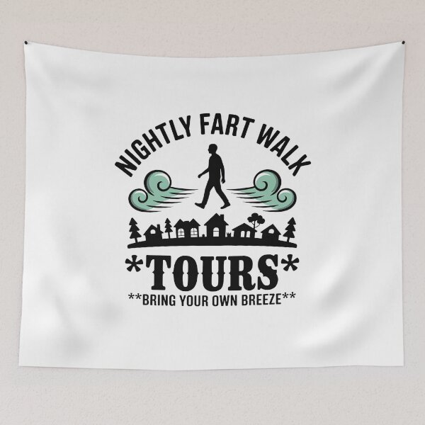 Item preview, Nightly Fart Walk Tours Funny Saying designed and sold by elderberry.