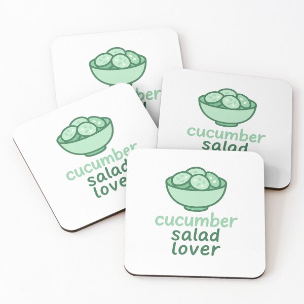 Item preview, Cucumber Salad Lover Neon Green Fresh Food Art designed and sold by RedCircleArt.