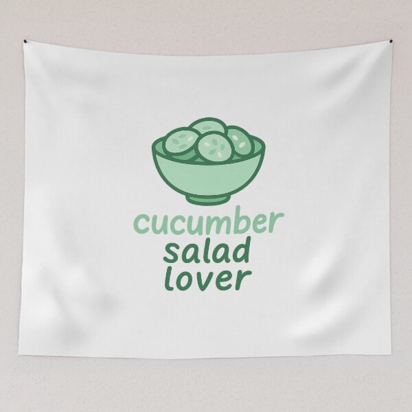 Item preview, Cucumber Salad Lover Neon Green Fresh Food Art designed and sold by RedCircleArt.