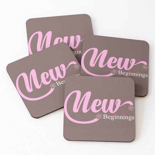 Item preview, New Beginnings Cute Pink Typography Floral Motivational T-Shirt designed and sold by Stag Prime Shop.
