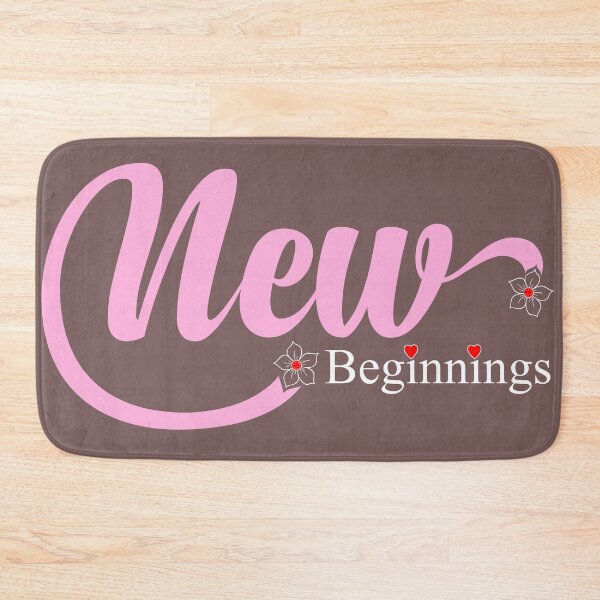 Item preview, New Beginnings Cute Pink Typography Floral Motivational T-Shirt designed and sold by Stag Prime Shop.