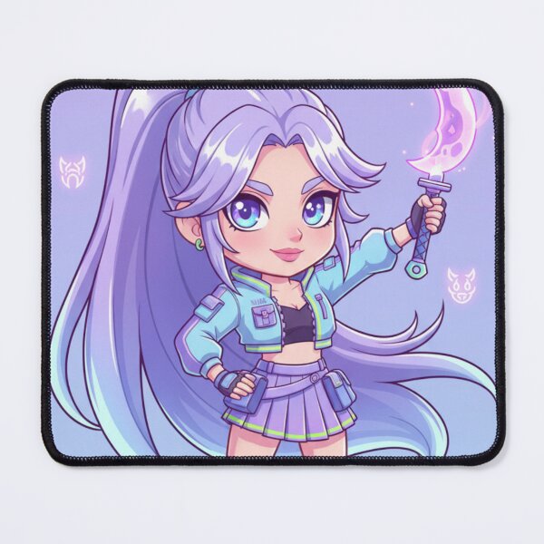 Item preview, Moonblade Chibi Warrior – “Ready to Fight” Kawaii Battle Girl Art designed and sold by Ellie Creations.