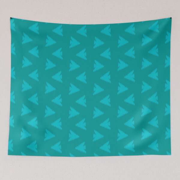 Item preview, Ikat Bird Flow in Crystal Aqua on Tropical Teal designed and sold by colorofmagic.
