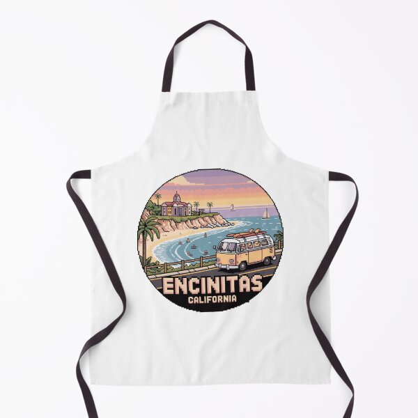 Item preview, Encinitas California Pixel Art Coastal Surf Design designed and sold by CircinusStore.