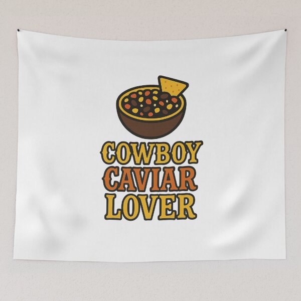 Item preview, Cowboy Caviar Lover Retro Western Snack Bowl Art designed and sold by RedCircleArt.