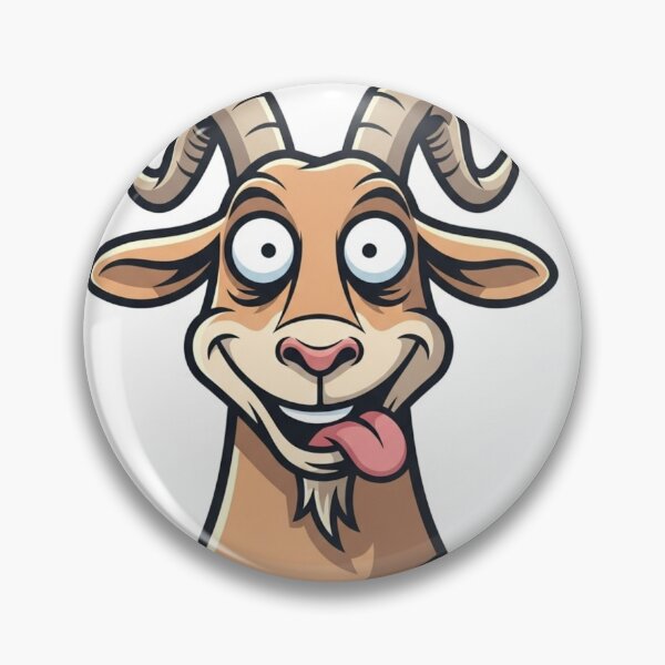 Item preview, Funny Cartoon Goat with Silly Expression designed and sold by DreamBuySell.