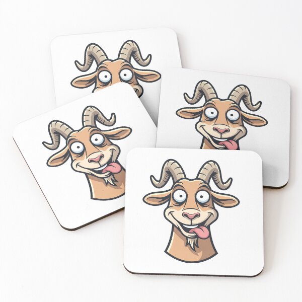 Item preview, Funny Cartoon Goat with Silly Expression designed and sold by DreamBuySell.