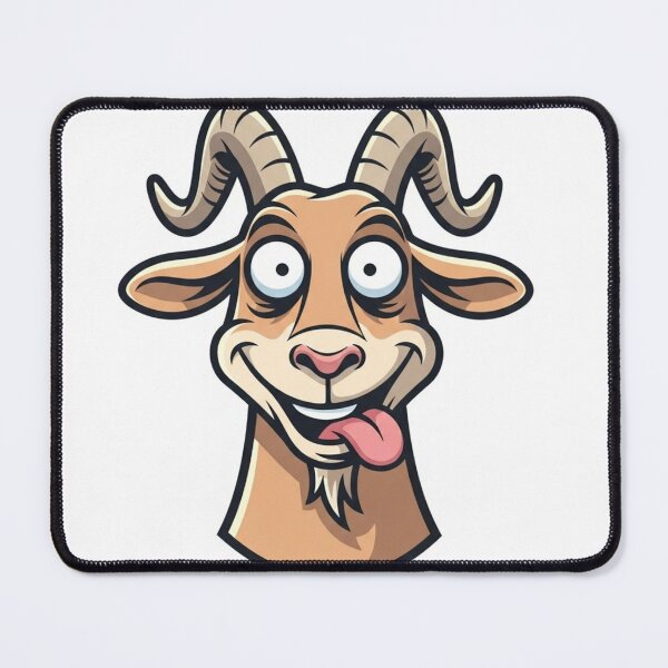 Item preview, Funny Cartoon Goat with Silly Expression designed and sold by DreamBuySell.
