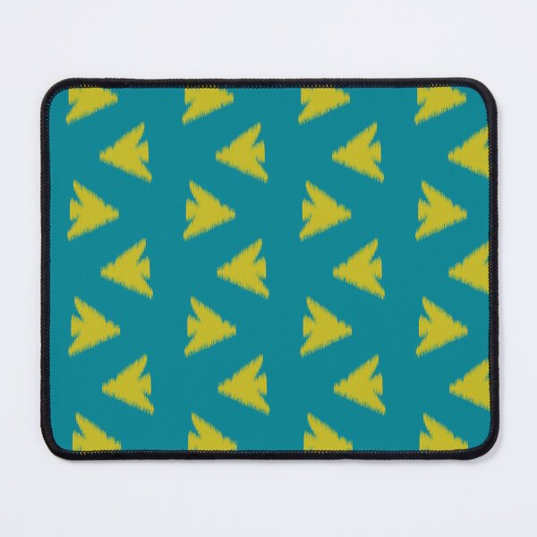 Item preview, Ikat Bird Flow in Antique Gold on Ocean Teal designed and sold by colorofmagic.