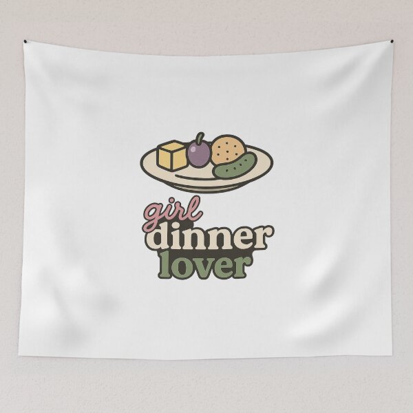 Item preview, Girl Dinner Lover Retro Snack Plate designed and sold by RedCircleArt.