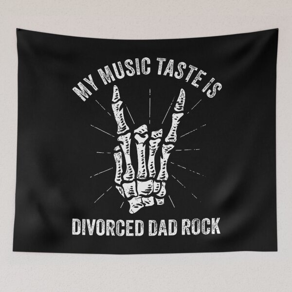 Item preview, My Music Taste Is Divorced Dad Rock Heavy 	 Skull Hand designed and sold by KatheWanda.