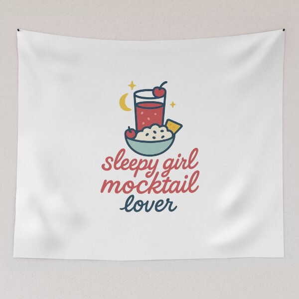 Item preview, Sleepy Girl Mocktail Lover Cozy Night Drink Art designed and sold by RedCircleArt.