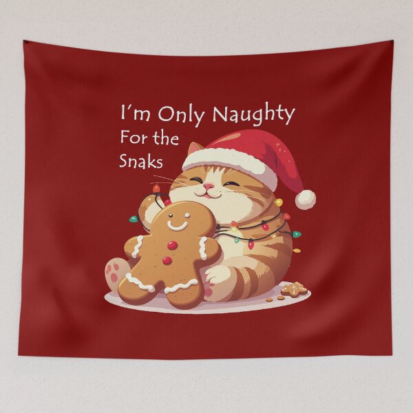 Item preview, ​I'm Only Naughty For The Snacks Cat T-Shirt | Funny Feasting Feline Gift designed and sold by SylwiaPrint.