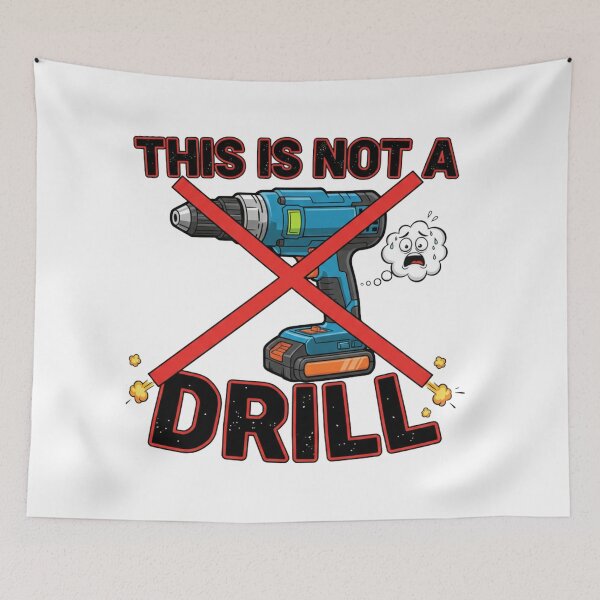 Item preview, This Is Not a Drill Tool Pun | Bold Minimalist Construction Humor Design designed and sold by SecretPODesigns.