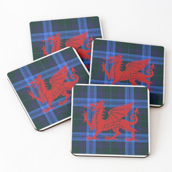 Item preview, Jones Welsh Tartan – Without God, Without Anything & y Ddraig Goch - the red dragon v4 designed and sold by WheelieGdArt.