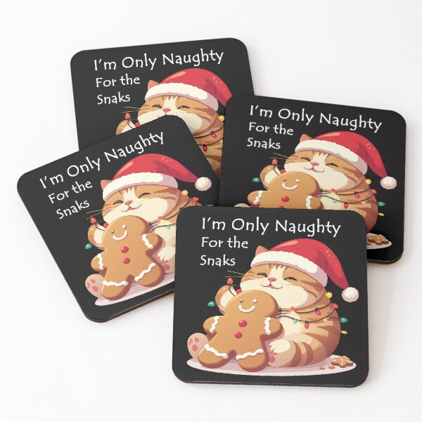 Item preview, ​I'm Only Naughty For The Snacks Cat T-Shirt | Funny Feasting Feline Gift designed and sold by SylwiaPrint.