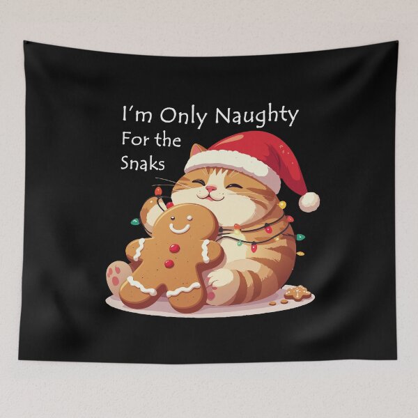 Item preview, ​I'm Only Naughty For The Snacks Cat T-Shirt | Funny Feasting Feline Gift designed and sold by SylwiaPrint.