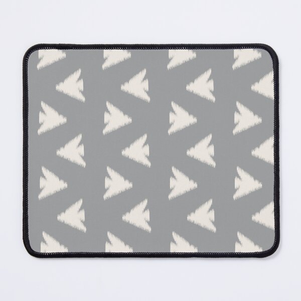 Item preview, Ikat Bird Flow in Pearl on Iron Gray designed and sold by colorofmagic.