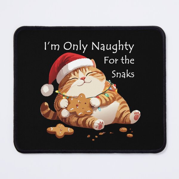 Item preview, I'm Only Naughty For The Snacks Cat T-Shirt | Funny Feasting Feline Gift designed and sold by SylwiaPrint.