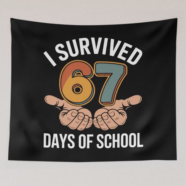 Item preview, Funny Classic 67 Student I Days Teacher Meme of School Survived 67 designed and sold by SteveSaccoro.