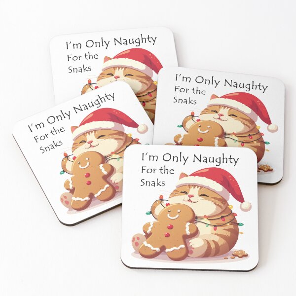 Item preview, ​I'm Only Naughty For The Snacks Cat T-Shirt | Funny Feasting Feline Gift designed and sold by SylwiaPrint.
