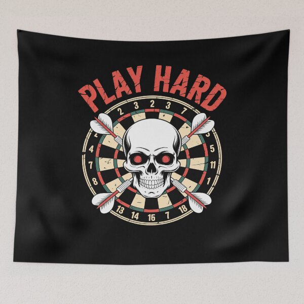 Item preview, Play Hard Skull Arrow dartboard bullseye Team designed and sold by CultureSpec.