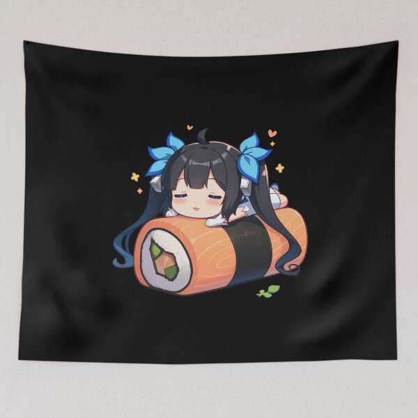 Item preview, Anime Girl Chibi Sushi Nigiri Hestia DanMachi Adventure Kawaii designed and sold by CarlosBender.