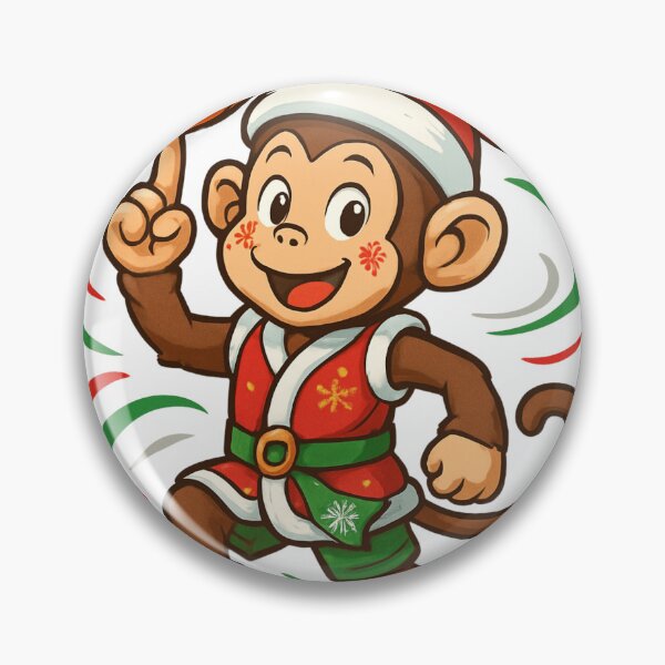 Item preview, Festive Christmas Monkey Mascot Playing Basketball designed and sold by MoBoCH.