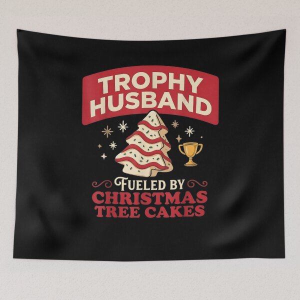 Item preview, Trophy Husband Fueled by Christmas Tree Cakes Funny Xmas designed and sold by ArtFunDib.