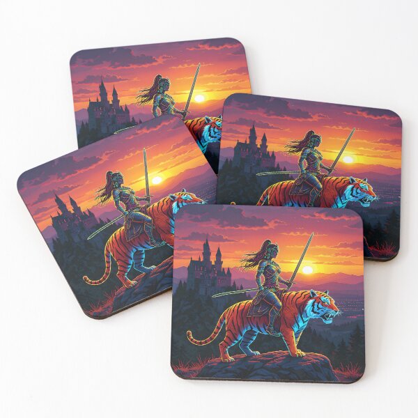Item preview, Tiger Rider Warrior Sunset designed and sold by AnimalAirtistry.