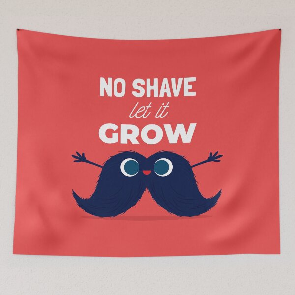Item preview, No Shave Let It Grow | Funny Mustache Movember Support designed and sold by Crowniex.