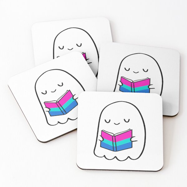 Item preview, Polysexual Ghost Reading – Cute Pride Book Aesthetic designed and sold by Cannaxes Studio.