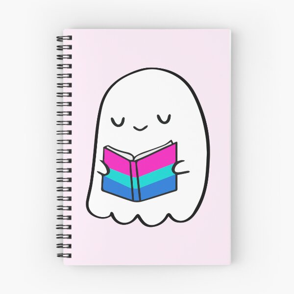 Item preview, Polysexual Ghost Reading – Cute Pride Book Aesthetic designed and sold by Cannaxes Studio.