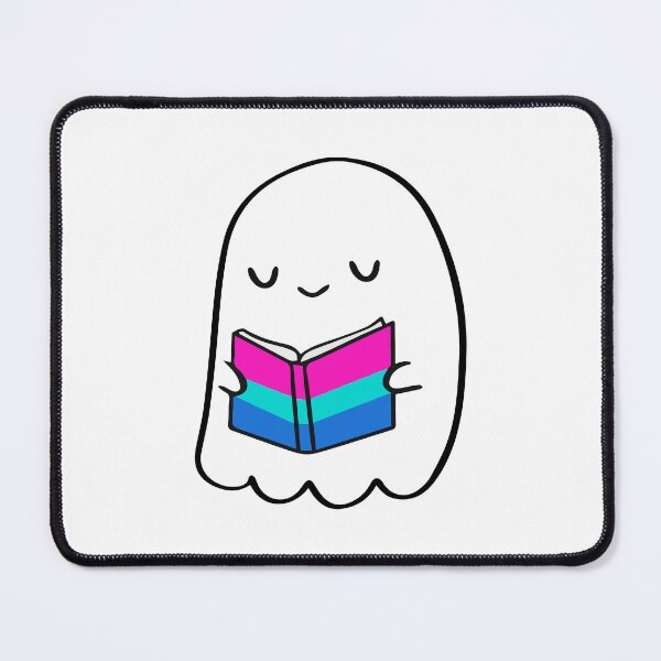 Item preview, Polysexual Ghost Reading – Cute Pride Book Aesthetic designed and sold by Cannaxes Studio.