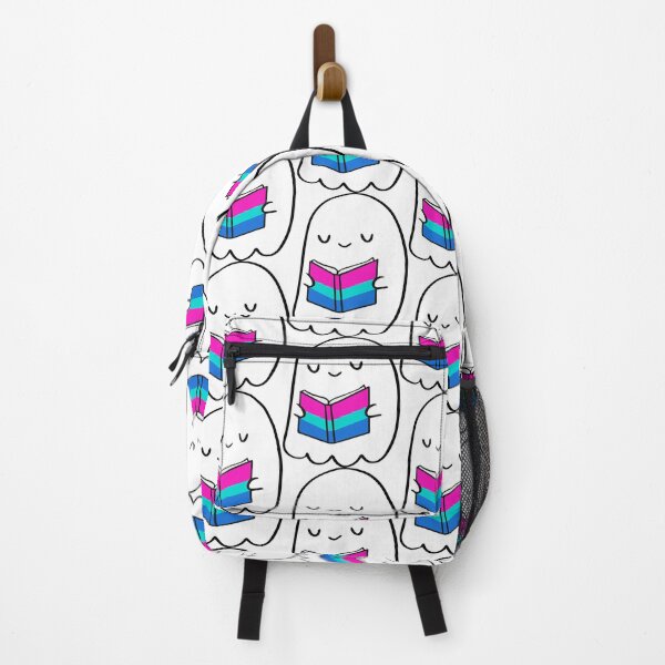 Item preview, Polysexual Ghost Reading – Cute Pride Book Aesthetic designed and sold by Cannaxes Studio.