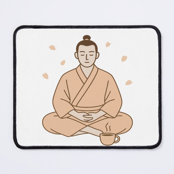 Item preview, Zen Samurai Coffee Ritual – Minimalist Japanese Meditation Art designed and sold by Globalcitytees.