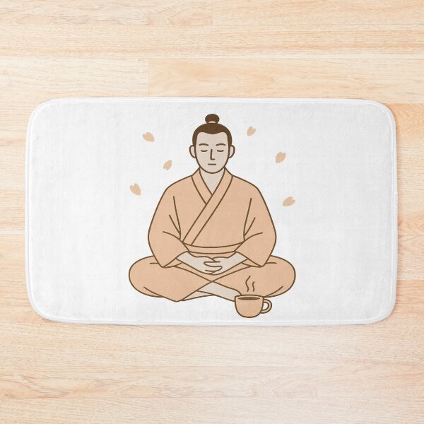 Item preview, Zen Samurai Coffee Ritual – Minimalist Japanese Meditation Art designed and sold by Globalcitytees.