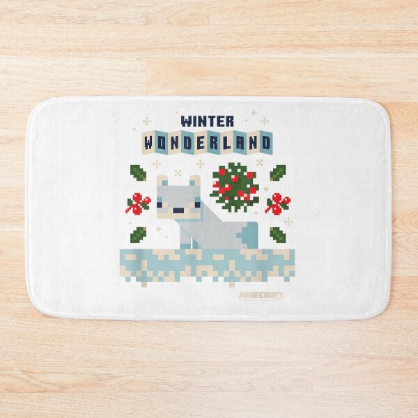 Item preview, Minecraft Christmas Winter Wonderland Cute Snow Fox Shot  designed and sold by RykerKare.