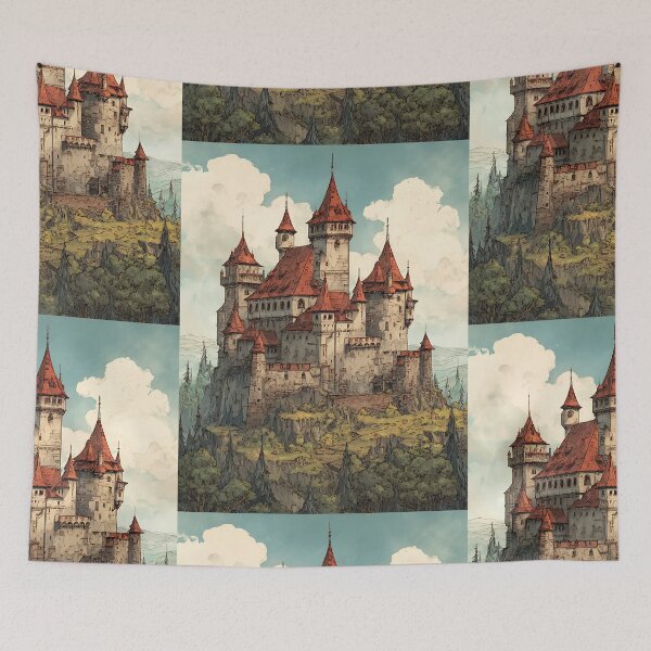 Item preview, Fantasy Medieval Castle designed and sold by bapupa.