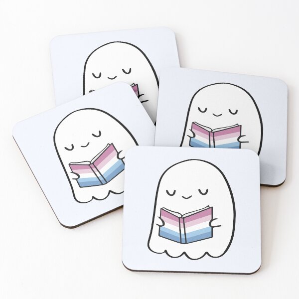 Item preview, Bigender Ghost Reading – Pastel Pride Book Cute Design designed and sold by Cannaxes Studio.