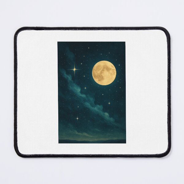 Item preview, Golden Moonlit Horizon – Starry Night Sky designed and sold by MysticAurora.